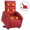 Fauteuil inclinable de massage électrique rouge similicuir 