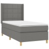 Sommier à lattes de lit matelas LED Gris foncé 80x200cm Tissu 