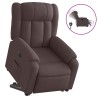 Fauteuil inclinable électrique marron foncé tissu 