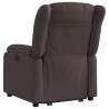 Fauteuil inclinable électrique marron foncé tissu 