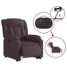 Fauteuil inclinable électrique marron foncé tissu 
