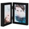 Cadre photo dépliable en deux Noir 2x(13x18 cm) 