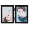 Cadre photo dépliable en deux Noir 2x(13x18 cm) 