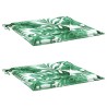 Coussins de chaise lot de 2 motif de feuilles 40x40x3 cm tissu 