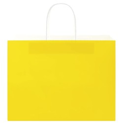 Sacs en papier 50 pcs avec poignées jaune 32x17x25 cm 