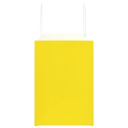 Sacs en papier 50 pcs avec poignées jaune 32x17x25 cm 