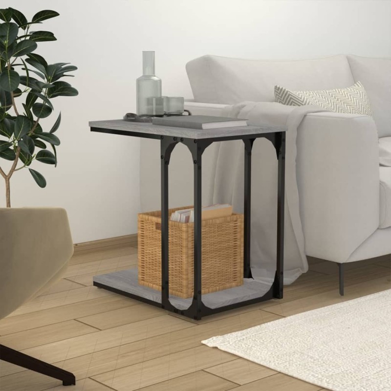 Table d'appoint Sonoma gris 50x35x52 cm Bois d'ingénierie 