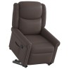 Fauteuil inclinable marron brillant similicuir 