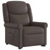 Fauteuil inclinable marron brillant similicuir 