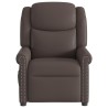 Fauteuil inclinable marron brillant similicuir 