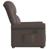 Fauteuil inclinable marron brillant similicuir 