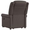 Fauteuil inclinable marron brillant similicuir 