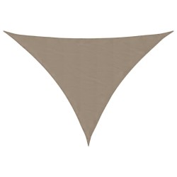 Voile de parasol tissu oxford triangulaire 3,5x3,5x4,9 m taupe 