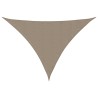 Voile de parasol tissu oxford triangulaire 3,5x3,5x4,9 m taupe 