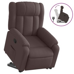 Fauteuil inclinable marron foncé tissu 