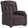 Fauteuil inclinable marron foncé tissu 