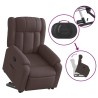 Fauteuil inclinable marron foncé tissu 