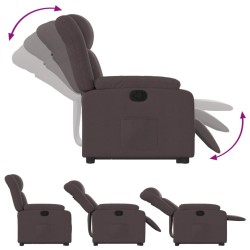 Fauteuil inclinable marron foncé tissu 