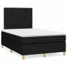Sommier à lattes de lit avec matelas noir 120x190 cm tissu 