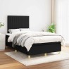 Sommier à lattes de lit avec matelas noir 120x190 cm tissu 
