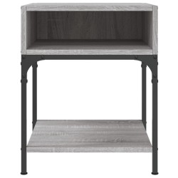 Table de chevet sonoma gris 40x41x50 cm bois d'ingénierie 