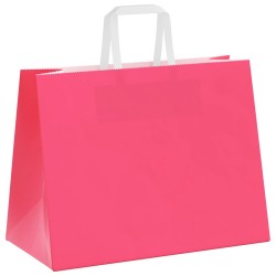 Sacs en papier 50 pcs avec poignées rose 32x17x25 cm 