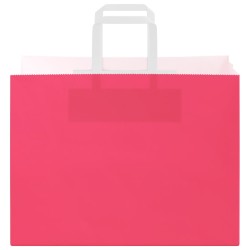 Sacs en papier 50 pcs avec poignées rose 32x17x25 cm 