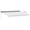Auvent rétractable anthracite et blanc 4,5x3 m tissu/aluminium 