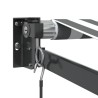 Auvent rétractable anthracite et blanc 4,5x3 m tissu/aluminium 