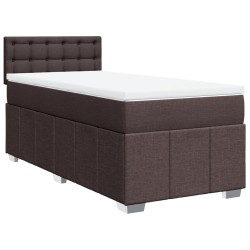 Sommier à lattes de lit avec matelas Marron foncé 80x200 cm 