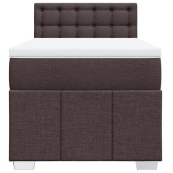 Sommier à lattes de lit avec matelas Marron foncé 80x200 cm 