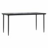 Ensemble à manger jardin coussins 5pcs marron poly rotin verre 