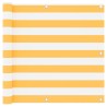 Écran de balcon Blanc et jaune 90x300 cm Tissu Oxford 