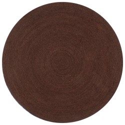 Tapis fait à la main Jute Rond 90 cm Marron 