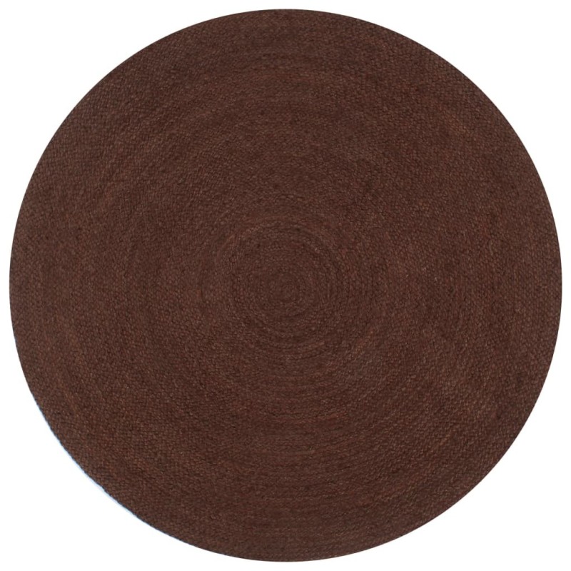 Tapis fait à la main Jute Rond 90 cm Marron Tapis fait à la main Jute Rond 90 cm Marron