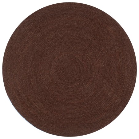Tapis fait à la main Jute Rond 90 cm Marron 