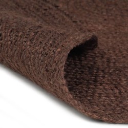 Tapis fait à la main Jute Rond 90 cm Marron 