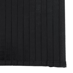 Tapis rectangulaire noir 60x400 cm bambou 