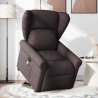 Fauteuil inclinable de massage Marron foncé Tissu 
