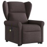 Fauteuil inclinable de massage Marron foncé Tissu 