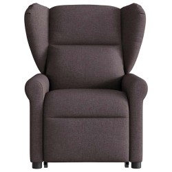 Fauteuil inclinable de massage Marron foncé Tissu 