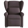 Fauteuil inclinable de massage Marron foncé Tissu 