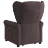 Fauteuil inclinable de massage Marron foncé Tissu 