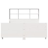 Lit bibliothèque sans matelas blanc 120x200 cm bois massif 