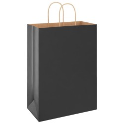Sacs en papier 50 pcs avec poignées noir 32x17x44 cm 