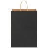Sacs en papier 50 pcs avec poignées noir 32x17x44 cm 
