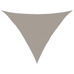 Voile d'ombrage 160 g/m² triangulaire gris clair 5x5x6 m PEHD 