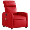 Fauteuil de massage inclinable électrique rouge similicuir 