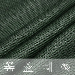 Voile d'ombrage 160 g/m² Vert foncé 3x4 m PEHD 