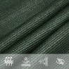 Voile d'ombrage 160 g/m² Vert foncé 3x4 m PEHD 